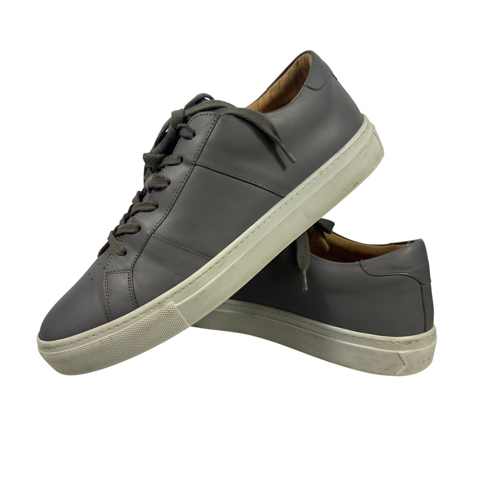 Greats Royale Gray Leather Minimal Sneakers Men's Size 13 Made‎ In Italy